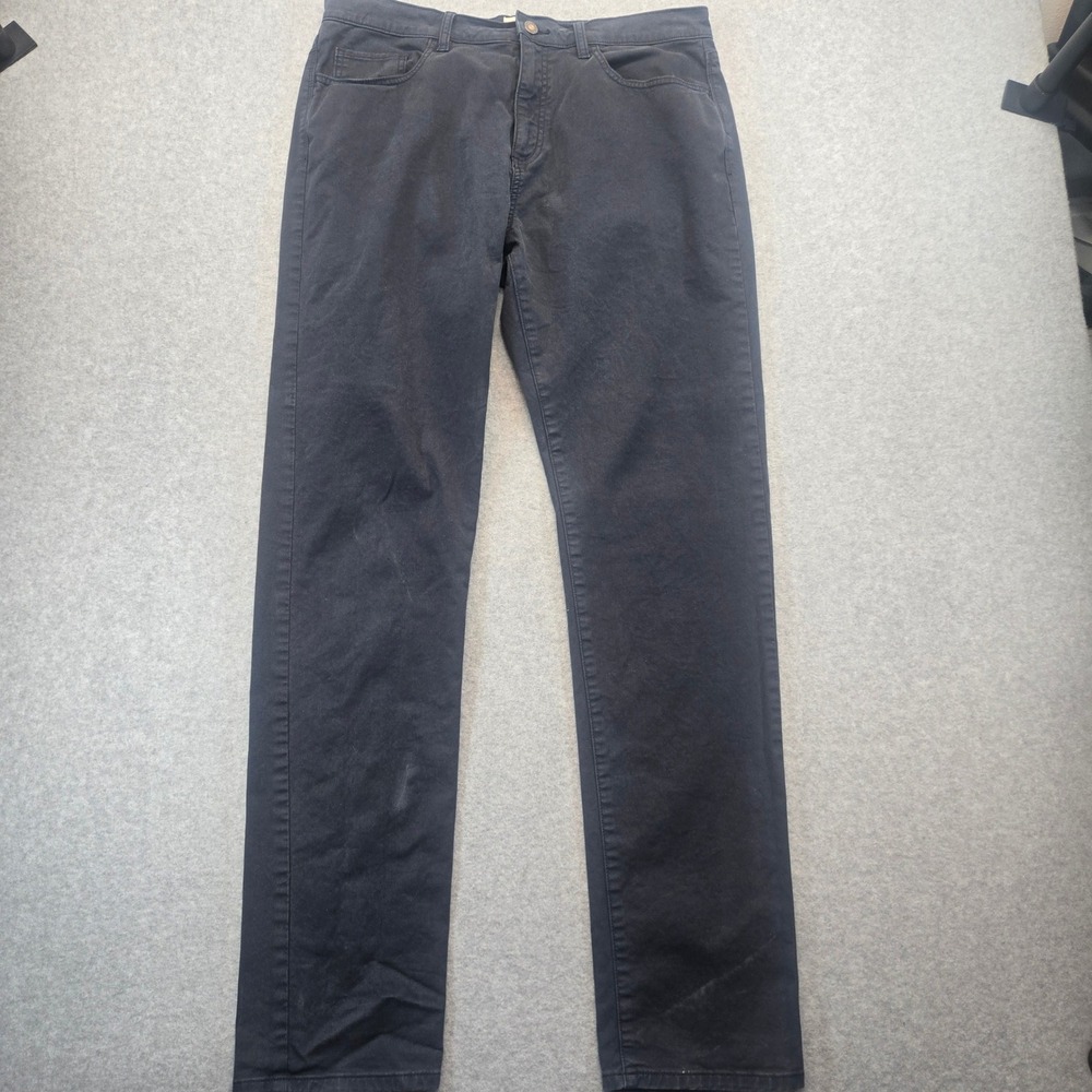 Flint and Tinder 365 Tapered Fit Pants Mens 35x32 Navy Blue Chino Five Pocket